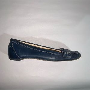 CHRISTIAN LOUBOUTIN size 36 blue calfskin LOAFER flats